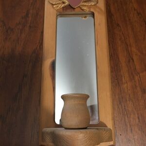 Home Interiors Wooden wagon & Candle holder wall decor